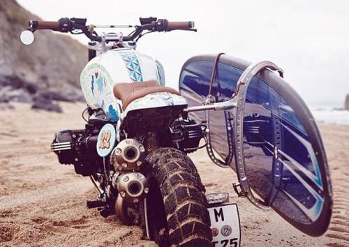 Remolque de Tablas de Surf Para Moto